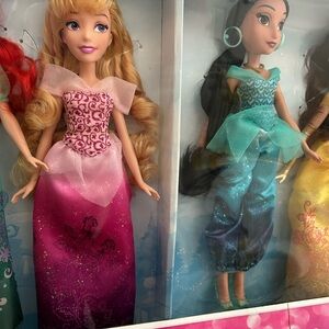 Disney Princess Dolls Set - Pink and Blue
